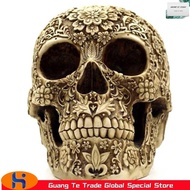 1:1 size resin carved human skull model ornament