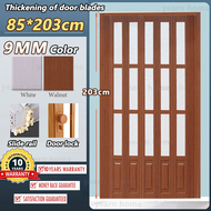Kitchen Partition Semi-transparent sliding door PVC Folding Divider Bathroom Sliding Door