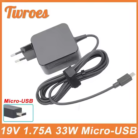 Micro-USB 19V 1.75A 33W Power Supply Notebook Laptop Adapter For ASUS Eeebook X205 X205T X205TA E202