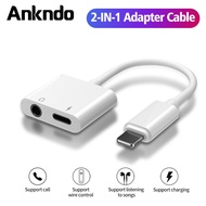 Ankndo 4 in 1 iP lighting Splitter Adapter lighting To 3.5mm Audio Adapter Earphone for Charging /Li