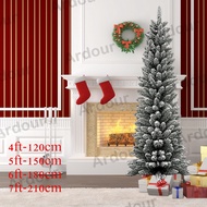 (WY) Ardour White Christmas Tree 4ft 5ft 6ft 7ft Decoration Gift Ornament Celebrate Artificial Tree Meta