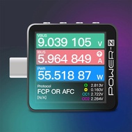 เครื่องทดสอบความจุ USB Type-C แบบคู่ช่วง6A 50V PPS โพรโทคอล PD3.1 USB แบบ POWER-Z ที่ชาร์จได้ KM003C