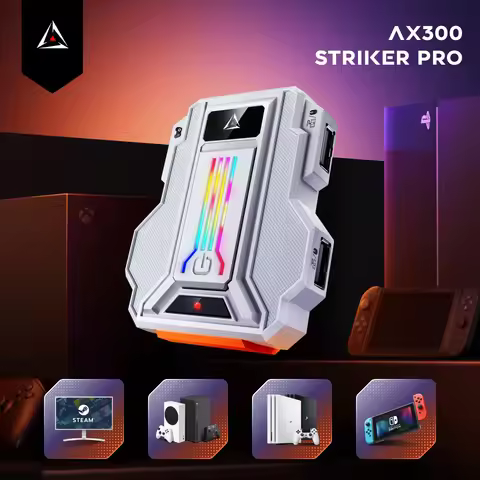 STRIKER PRO AX300 K&M Game Adapter for PS4, PS3, ONE,X360, XSS, XSX, N-Switch, Supports 3.5mm Headph