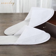 Towelling Open Closed Toe Hotel Slipper Spa Shoes Disposable Portable Home Slippers