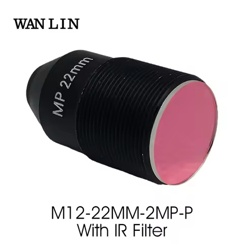 M12 2MP 22mm Pinhole CCTV Lens with 650nm IR Filter HD 2.0Megapixel F1.6 1/2.7" for Security Surveil