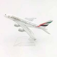 16CM Emirates Airlines Alloy Aircraft Model, Airbus A380 Static Display Toy, Finger Toy, Birthday Gi
