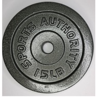 15LBS X 1PC Sports Authority 15LBS dumbbell/barbell plates (per piece)