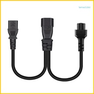 BTM IEC C14 Male Plug Extension Power Cable to IEC320-C13+C5 Female Extension Line