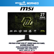 MSI MAG 275QF E20 27" 200HZ QHD IPS Panel Gaming Monitor