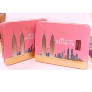 [EXCLUSIVE] ALFREDO TWIN TOWER PREMIUM FINE DARK CHOCOLATE LIMITED EDITION PINK METAL TIN GIFT BOX S