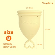 เซตถ้วยอนามัยFlowDays Size B + Flowmate เลือกสีได้ ใช้งานง่าย สบาย ใช้ซ้ำได้