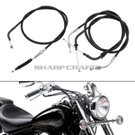 Motorcycle Steel Throttle Cables Line & Clutch Cable Wire Kits For Yamaha V-star XVS XVS400 XVS650 D