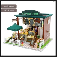 【24h shipment】Hoomeda diy Cottage [Time Coffee House]Handassembled Villa Model Architecture Birthday