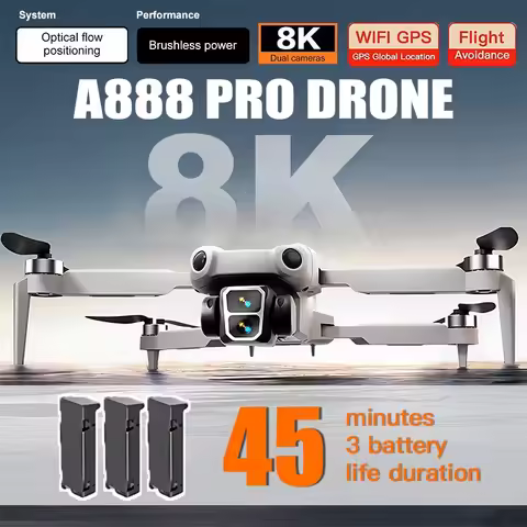 For Xiaomi A888 Pro Drone 4K Professional ESC Dual Camera Dron Optical Flow Localization 3-Sided Obs