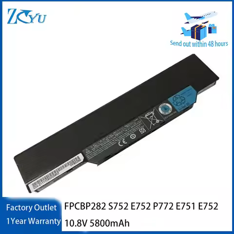 FPCBP282 Laptop Battery for Fujitsu Celsius H720 H730 Lifebook S752 E752 P772 E751 E752 etc 10.8V 58