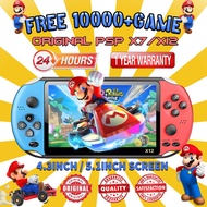 PSP X6 / X7 / X12 / X20 / X80 4.3/5.1/7.0 inch Support NES Retro Game Handheld Konsol Permainan Retr