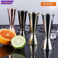 LOVETOUCH 30/60ml Double Spirit Jigger Stainless Steel Measure Cup Cocktail Drink Wine Shaker Party 