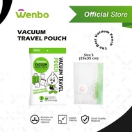 Wenbo Vacuum Travel Pouch / Plastik Vakum Organizer Size S (25x35cm)