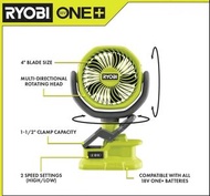 2022全新貨美國利優比，良明，Ryobi 18V ONE+plus ，美國空運到港，18v鋰電池風扇，淨機價不含電池和充電器，如有需要可以加adapter轉其他電池用，原封包裝，荃灣門市交收