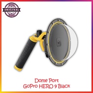 (GOPRO HERO 9 BLACK) TELESIN Dome Port Protective Housing with Trigger and Floating Monopod for GoPro Hero 9 Black