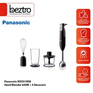 Panasonic MXSS1BSR – Hand Blender 600 Watt 4 Aksesoris Pelumat MX-SS1-BSR Alat Dapur MPASI Electric