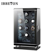 IBBETON High-End Quality Wooden Watch Winder Automatic 2 6 4 9 12 24 Watch Slot Biometric Shaker Wi
