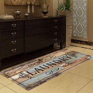 Beach Wood Panels Laundry Room Bathroom Runner Rug Non Skid Washable Anti-skid Backing Rug Runner