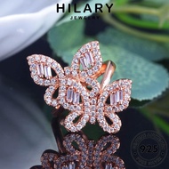 HILARY JEWELRY Gold Accessories Butterfly Ring Creative For Diamond 925 Silver 純銀戒指 Sterling Moissanite Korean Women Original Cincin Perak Perempuan Adjustable R377