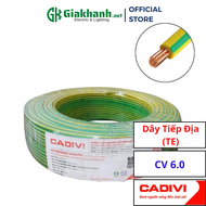Dây Tiếp Địa Xanh Vàng CADIVI CV 6.0 (TE). – 0.6/1kV