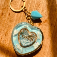 Heart Cloud Shaker Keychain