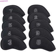 HONEYHIVE​ Golf Club Cover Durable 10pcs Golf Head Cover Neoprene Protector Case 3,4,5,6,7,8,9,P,S,A