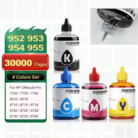 953XL HP953XL HP 952 954 955 953 XL Refill Dye Ink For HP Officejet Pro 7720 7730 7740 8210 8218 871