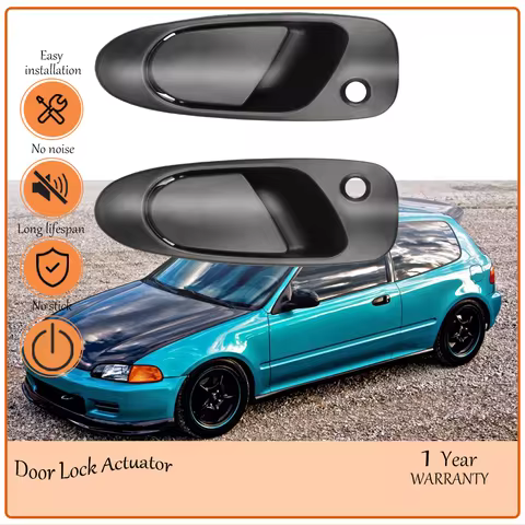 2PCS Exterior Door Handle with Hole Left Right for 1992-1995 Honda Civic EG3 EG4 EG6 EG8 EG9 EJ1 Met