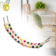 [Asiyy] Bird Hanging Ladder Flexible Pet Bird Cage Accessories Bird Wooden
