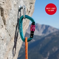 Heavy Duty D-Shaped Carabiner Screw Lock for Hammock Outdoor Gear  Karabiner Berbentuk D Tugas Berat