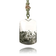 【正佳珠寶】綠幽靈 頂級極淨聚寶盆無事牌 19.3g 綠幽靈吊墜