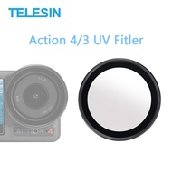 กรอบอะลูมินัมอัลลอยฟิลเตอร์ป้องกันเลนส์ UV จาก Telein สำหรับ DJI Osmo Action 4 3อุปกรณ์เสริมกล้อง