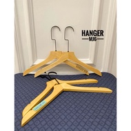 ( BLACK FLATHOOK 15CM) WOODEN HANGER STRAIGHT HEADnatural 38CM 1PCS PREMIUM QUALITY