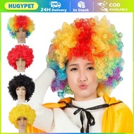 Clown Wig Curly Synthetic Wig Cosplay Joker Afro Headwear for Men Women Party Stage Performance