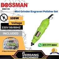 BOSSMAN MINI GRINDER/ENGRAVER/POLISHER SET W/ 210PCS ACCESSORIES - BMG135