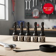 5-Piece Hex Magnetic Socket Wrench Kit with 8mm and 42mm Adapters for Multi-purpose Screwdriver Appl