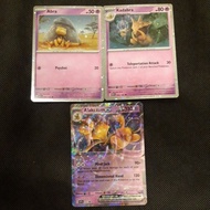 Pokemon Card TCG: SV 3.5 Pokemon 151 Promo: Alakazam ex SVP 050 / Abra 063/165 / Kadabra 064/165 Hol