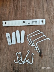 IKEA SKÅDIS 洞洞板配件 Hooks and Clips Set White