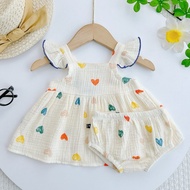 [Bé 7-17kg] Bộ Cánh Tiên Quần Chip Cho Bé Gái Vải Xô Muslin Cao Cấp Thoáng Mát Mềm Mịn Cho bé