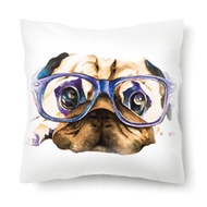 【文青小眼鏡】經典款巴戈狗狗動物抱枕/枕頭/靠墊