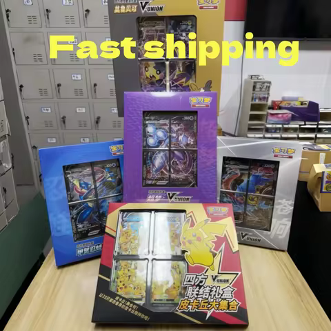Hot Sale 100% Original Chinese Pokémon Ptcg Card Quartet Coupling V-Union Gift Boxes Pikachu Big Gat