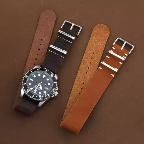 Universal Leather Strap for Seiko Watchbands 18mm 20mm 22mm 24mm Bracelet for Rolex Watches Replacem