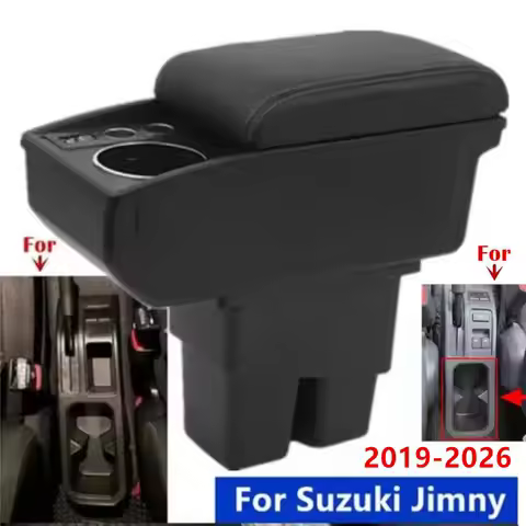 For Suzuki Jimny Armrest Box For Suzuki Jimny JB74 Car Armrest 2019-2026 Storage Box Cup Holder Retr