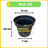 Pot Hitam Ukuran 35 30 25 20 17 15 12 10 Pot Platik Pot Tanaman Bunga - pot 10 hitam