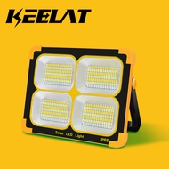 KEELAT 200W Spotlight Solar Light Outdoor Portable Emergency White/Warm Lamp Solar Camping LED Flash